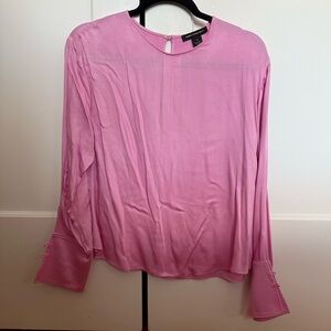 Something Navy Silky Blouse - XS